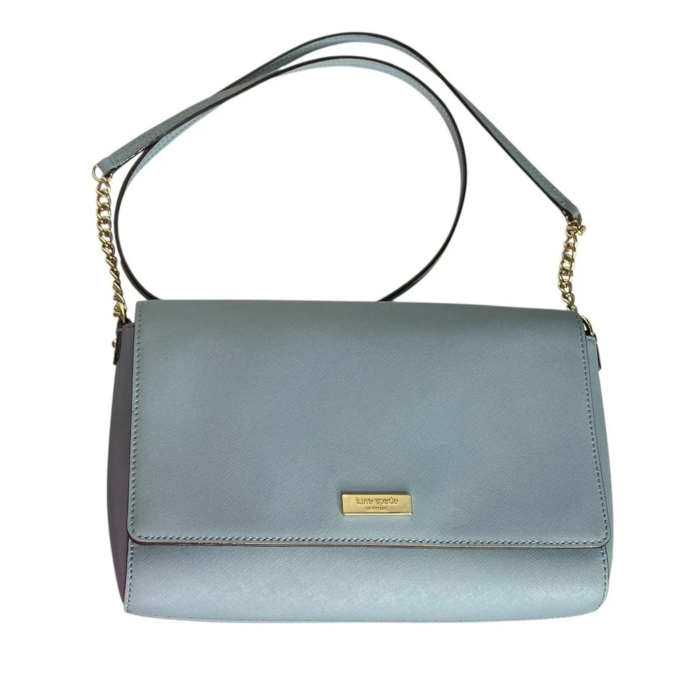 Kate Spade New York‎ Light Blue Leather Crossbody Chain Bag